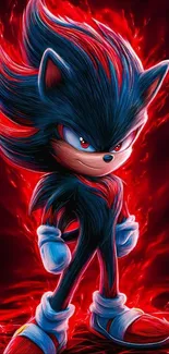 Sonic character with red and black design