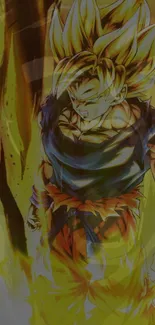 Vibrant Super Saiyan character with golden aura.