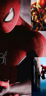 Dynamic superhero wallpaper with vibrant red suit.