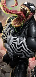 Vibrant Venom depicted in intense action pose.