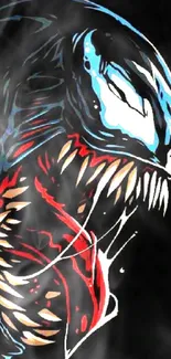 Vibrant Venom art wallpaper with bold colors and dynamic design.