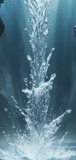 Dynamic waterfall mobile wallpaper with a tranquil splash effect.