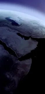 View of Earth from space showcasing the Arabian Peninsula in vivid colors.