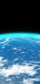 Stunning view of Earth from space with vivid blue and crisp cloud details.