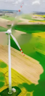 Ecoregion Windmill Nature Live Wallpaper