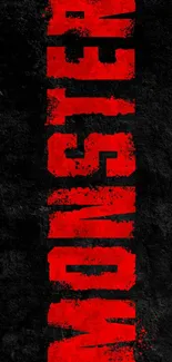 Bold red text on a dark background, creating an edgy wallpaper design.