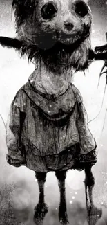 Gothic marionette art with dark, eerie aesthetics.