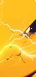 Anime character with electric energy and lightning effect wallpaper.