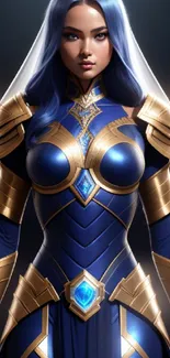 Electric Blue Armour Cg Artwork Live Wallpaper