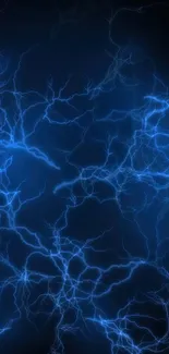 Electric blue lightning energy wallpaper with dynamic design.