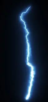 Electric blue lightning bolt striking against a dark background.