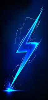 Electric blue lightning bolt wallpaper with a dynamic design.