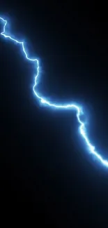 Electric blue lightning strikes a metallic emblem on dark background.