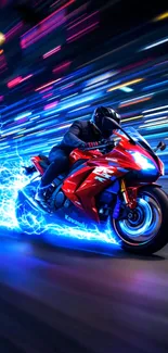 Electric Blue Motorcycle Live Wallpaper