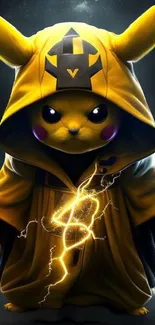 Electric creature in yellow hooded robe with lightning effect.