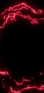 Electric red aura on black background wallpaper.