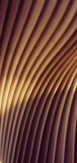 Abstract gold wallpaper with flowing lines and a warm glow.