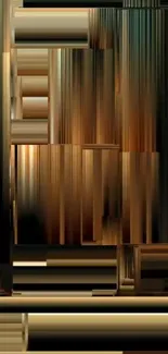 Elegant abstract wallpaper with vertical lines in gold hues.