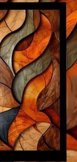 Abstract wallpaper with flowing organic patterns in earthy tones.