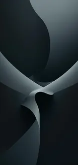 Elegant abstract wallpaper with flowing dark curves.