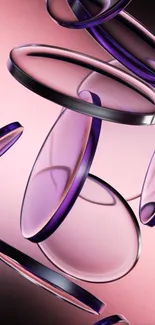Abstract mobile wallpaper with optical lenses.