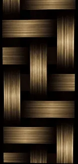 Abstract woven metallic wallpaper design