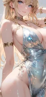 Elegant anime-inspired character in a detailed design.