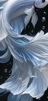 Elegant betta fish artwork with delicate fins and graceful movement.