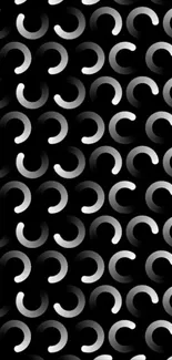Black and white circle pattern wallpaper for phones.