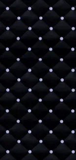 Elegant black diamond pattern wallpaper with sparkling gems.