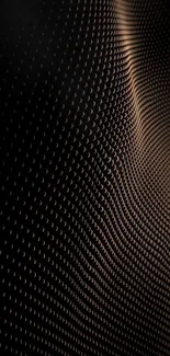 Elegant black grid pattern wallpaper with glowing copper tones.