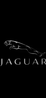 Black Jaguar logo wallpaper with sleek design.