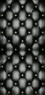 Elegant black leather texture wallpaper for mobile.