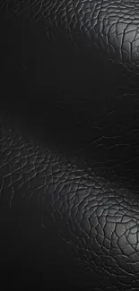 Elegant black leather texture wallpaper for mobile.