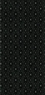 Elegant black pattern wallpaper with intricate symmetrical design.