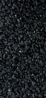 Close-up of black stone textured wallpaper for a stylish mobile background.