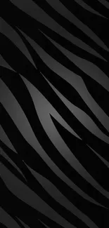 Black and dark grey zebra striped mobile wallpaper.