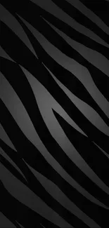 Elegant black zebra striped wallpaper design.