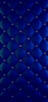 Luxurious blue quilted diamond pattern wallpaper for phones.