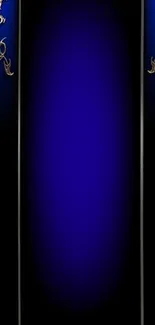 Blue and gold dragon-themed mobile wallpaper with intricate designs.