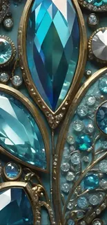 Blue gemstones in an elegant design