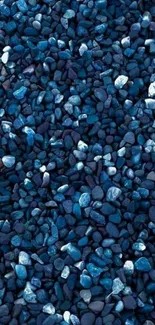 Blue pebbles create a serene and elegant mobile wallpaper background.