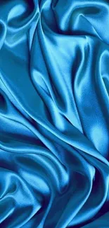 Smooth and elegant blue satin texture mobile wallpaper.