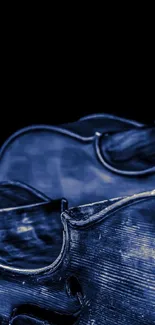 Blue violin wallpaper with elegant design.