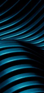 Elegant abstract blue waves wallpaper for phones.