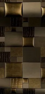 Elegant brown geometric pattern wallpaper.