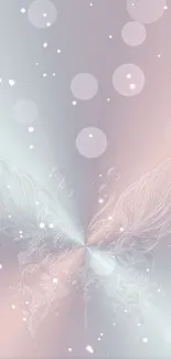 Elegant pastel butterfly wallpaper for mobile.