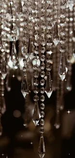 Elegant crystal chandelier mobile wallpaper with a luxurious design.