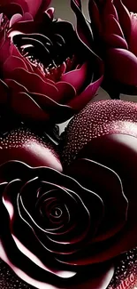 Dark floral art with elegant rose designs.