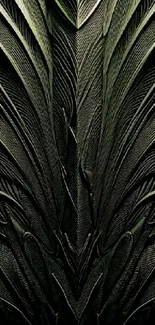 Elegant dark leaf textured mobile wallpaper.